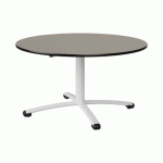 TABLE MALIBU Ø 120 T4 PC STRA GRIS U727/NOIR BLC 9016