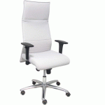 FAUTEUIL DE DIRECTION ALBACETE SIMILICUIR - GRIS CLAIR