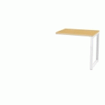 RETOUR P/TABLE OFFICE PRO 80 X 60 CM HÊTRE PIED CARRÉ BLANC