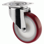 ROULETTE PIVOTANTE À PLATINE - FORCE 200 KG Ø : 125 MM - MANUTAN COLLECTIVITÉS
