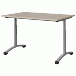 TABLE MALIBU 120X80 T3/T6 DL STR ABS ACACIA/GRIS 9006 - MANUTAN EXPERT