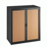 ARMOIRE À RIDEAUX DÉMONTABLES ECONOMIQUE 100 X 90 CM NOIR-HÊTRE