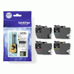 BROTHER PACK 4 CARTOUCHES LC421XL - 1 NOIR + 3 COULEURS POUR IMPRIMANTE JET D