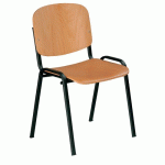 CHAISE DE SALLE À MANGER EN BOIS NOIR SYLVA