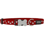 RED DINGO - COLLIER CHIEN FANTAISIE ROUGE MOTIFS ÉTOILES TAILLE : T4 - ROUGE