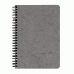 LOT DE 5 - CARNET RELIURE INTÉGRALE À POCHETTES AGE BAG A5 120 PAGES DÉTACHABLES LIGNÉ - GRIS
