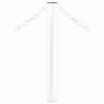 POTELET PROVINCE Ø114 MM CHAINES 2 ANNEAUX INOX BLANC 9010 - PROCITY