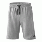SHORT SWEAT - ERIMA - ESSENTIAL ENFANT GRIS CLAIR CHINÉ/NOIR