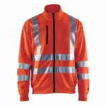 SWEAT ZIPPÉ HAUTE VISIBILITÉ ROUGE FLUORESCENT TAILLE 4XL - BLAKLADER