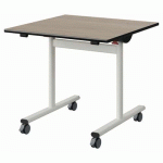 TABLE MALIBU RAB. 80X80 T5 DL ST CHÊNE 1146/NOIR BLC 9016