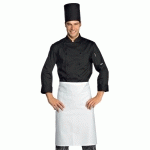 VESTE CHEF CUISINIER EXTRALIGHT MANCHES LONGUES NOIR