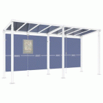 ABRI BUS MILAN 5 M SANS BARDAGES LATÉRAUX - BLANC 9010 - PROCITY