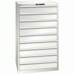 ARMOIRE BLANC GRIS 870X725X1450 AVEC 9 TIR. 75KG - LISTA