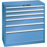 ARMOIRE BLEU CAP. 1023X572X1000 AVEC 6 TIR. 75KG - LISTA