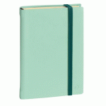 CARNET DE NOTE 24 LIGNÉ AVEC ÉLASTIQUE SILK - VERT - QUO VADIS