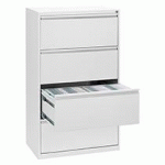 CRÉDENCE MONOBLOC PRO G. 4 TIROIRS L 80 CM - BLANC RAL 9003