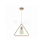 GEOMETRIC PENDANT LIGHT TRIANGLE V-TAC 1MT E27 Ф320MM VT-7321 - SKU 3837 CHAMPAGNE GOLD - CHAMPAGNE GOLD