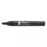 PAPERMATE MARQUEUR PERMANENT POINTE BISEAU CORPS PLASTIQUE ENCRE À FAIBLE ODEUR NOIRE W10