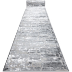 TAPIS DE COULOIR STRUCTURAL MEFE 6184 DEUX NIVEAUX DE MOLLETON GRIS FONCÉ 200 CM GREY 200X100 CM