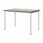 TABLE MALIBU 120X80 T6 4P ST ANTIB BLC SE W911/NOIR BLC 9016