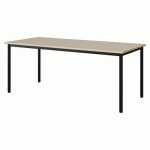 TABLE MALIBU 180X80 T5 4P ST ISOS BEIGE 1460/BEIGE NOIR 9005