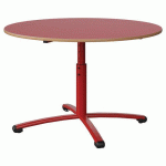 TABLE MALIBU Ø 120 T3/T6 PC ST ALAISÉ ROUGE U321/ROUGE 3020 - MANUTAN EXPERT