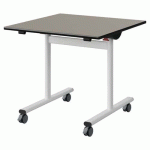 TABLE MALIBU RAB 80X80 T5 DL ST ANTIB GRIS U727/NO BLC 9016