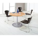 TABLE RONDE PURE + 4 FAUTEUILS LAURA