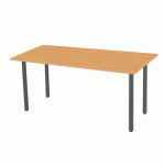 BUREAU STANDARD 120 X 80 X 75 CM DESIGN DROIT HÊTRE