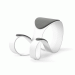 CHAISE ERGONOMIQUE MOON - BLANC/GRIS