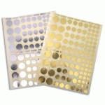 GOMMETTES OR/ARGENT - FORMAT A5 - FORMES GÉOMÉTRIQUE