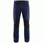 PANTALON DE TRAVAIL SERVICES STRETCH MARINE/NOIR TAILLE 54 - BLAKLADER