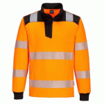 PORTWEST PW326 PW3 HI-VIS SWEATSHIRT ZIPPÉ ORANGE/NOIR - TAILLE 5XL