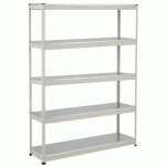 RAYONNAGE RAPID 1 5 TABLETTES METAL 1980X1830X915 GRIS