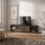 SKRAUT HOME - MEUBLE TV, BANC TÉLÉ, 207X50X37 CM, POUR LES TV JUSQU