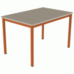 TABLE CARÉLIE MOB 120X80 T6 STR POLY. ÉRABLE G. BEIGE/PAPAYE - MOBIDECOR