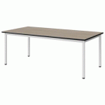 TABLE MALIBU 160X80 T3 4P STRA CHÊNE 1146/NOIR BLC 9016
