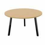 TABLE PARTAGE Ø 120 CM HÊTRE / NOIR - BURONOMIC