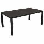 TABLE STONÉO ALU/KEDRA CHÂSSIS GRAPHITE/PLT NOIR
