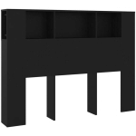 VIDAXL - ARMOIRE DE TÊTE DE LIT NOIR 140X18,5X104,5 CM