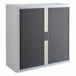 ARMOIRE EASY OFFICE HAUTEUR 104 CM CORPS BLANC RIDEAUX COLORIS ANTHRACITE - MANUTAN COLLECTIVITÉS