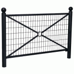 BARRIÈRE PROVINCE GRILLAGÉE 1.57 M BOULE - ZINC NOIR 9005 - PROCITY