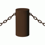 BORNE BARCELONE Ø 27 CM 2 ANNEAUX - ZINC MARRON 8017 - PROCITY