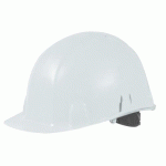 CASQUE DE CHANTIER BRENNUS BLANC - AVEC SERRE-NUQUE À GLISSIÈRE AUBOUEIX