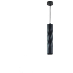 SUSPENSION MODERNE TORSADE GU10 NOIRE H30CM