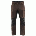 PANTALON DE TRAVAIL SERVICES STRETCH MARRON/NOIR TAILLE 56 - BLAKLADER