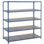 RAYONNAGE RAPID 2 5 TABLETTES METAL 1980X1220X610 BLEU