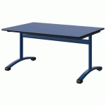 TABLE MALIBU 120X80 T3 DL STR ANTIB BLEU U525/NOIR BLEU 5005