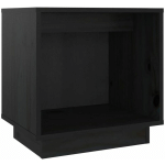 TABLES DE CHEVET 2 PCS NOIR 40X30X40 CM BOIS DE PIN SOLIDE