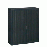 ARMOIRE À RIDEAUX NOIR/NOIR DÉMONTABLE BRUNEAU 136 X 120 CM